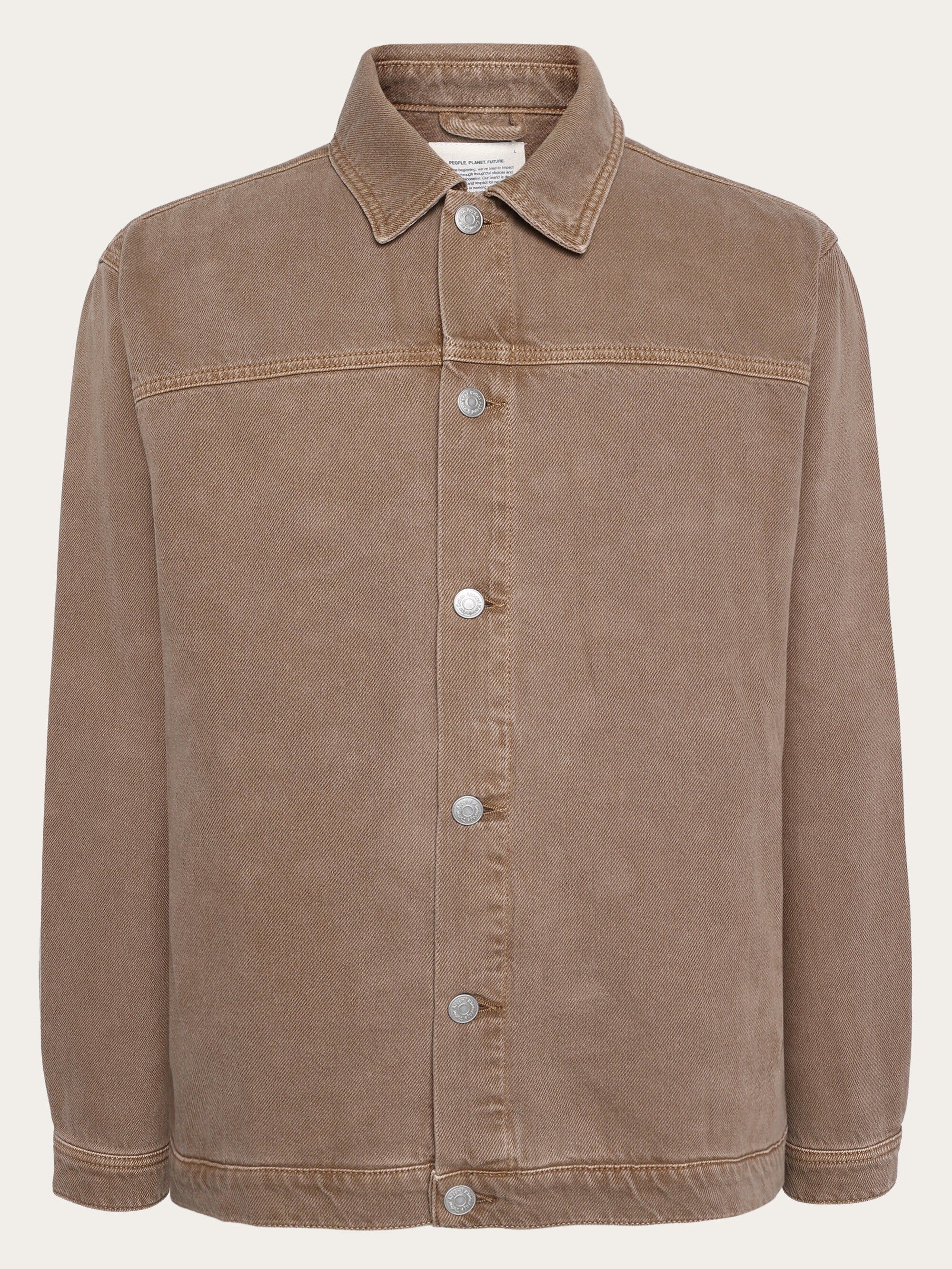 Jacke aus Bio-Baumwolle | Braun "twill workwear jacket tiramisu", Knowledge Cotton Apparel, Foto 1