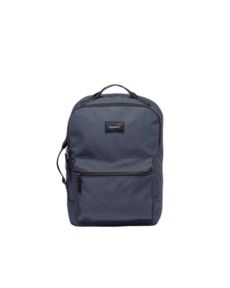 Sac à dos 12l en coton bio et matière recyclée | bleu "august navy with black webbing"