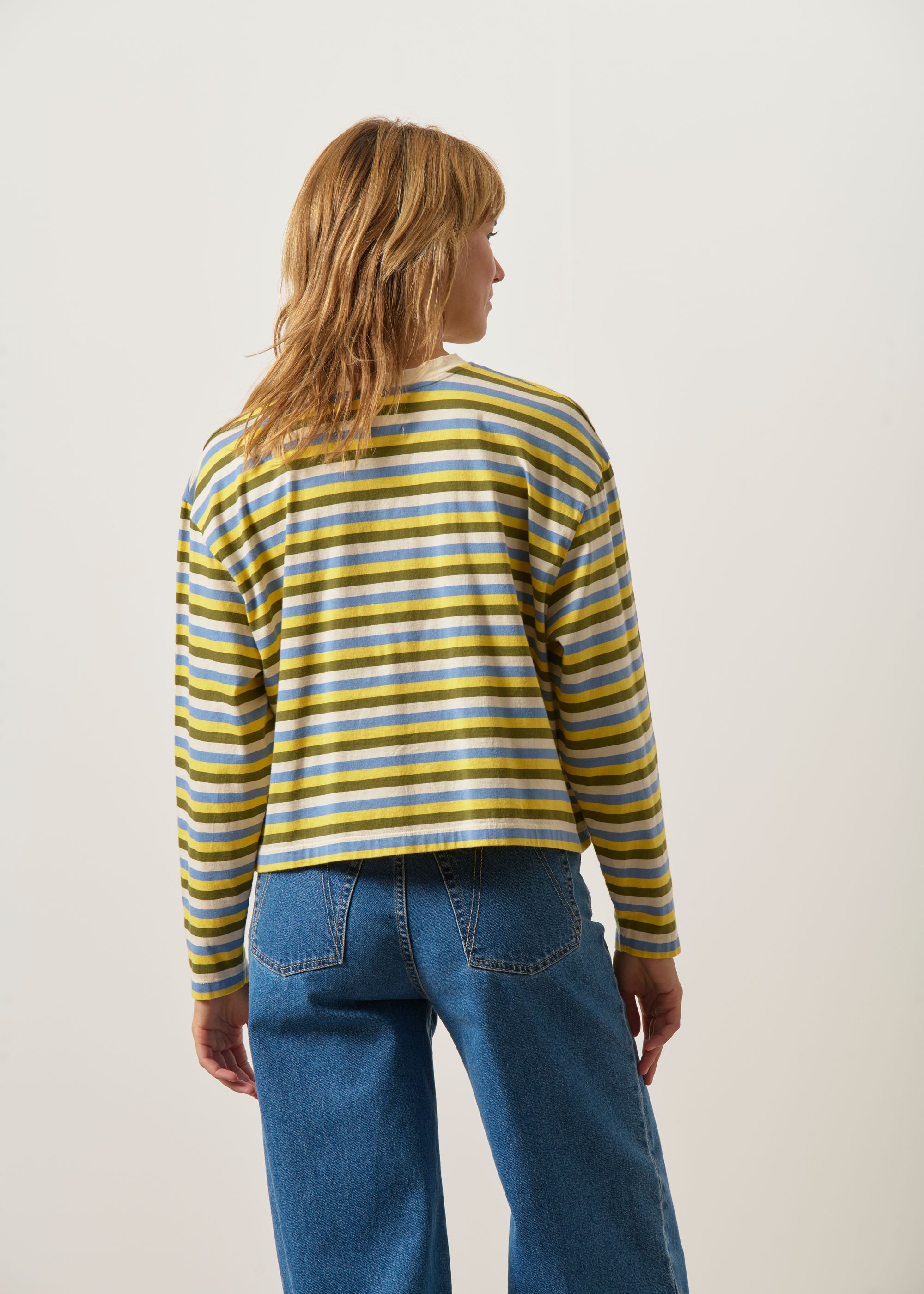 Tee shirt manches longues oversize en coton bio | lait, Graine, photo 3