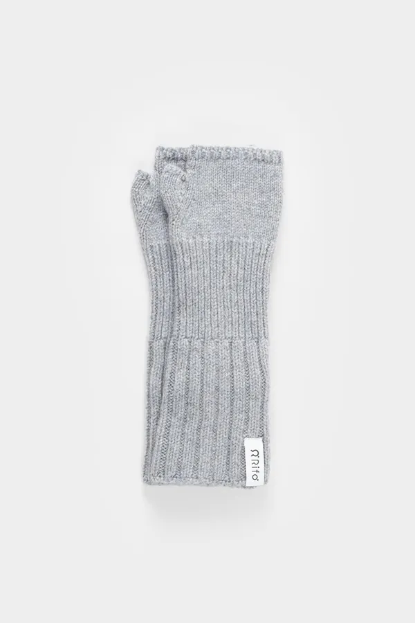 Mitaines en cachemire recyclé | gris "grigio calce", Rifò