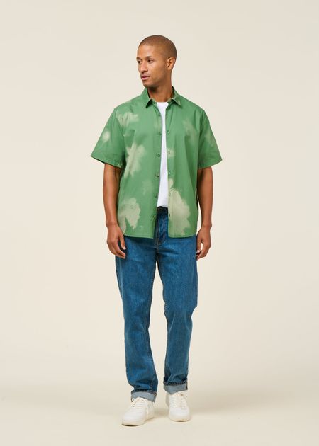 Chemise en coton bio et lyocell | vert "tipia tom shirt - green", Thinking Mu, photo 4
