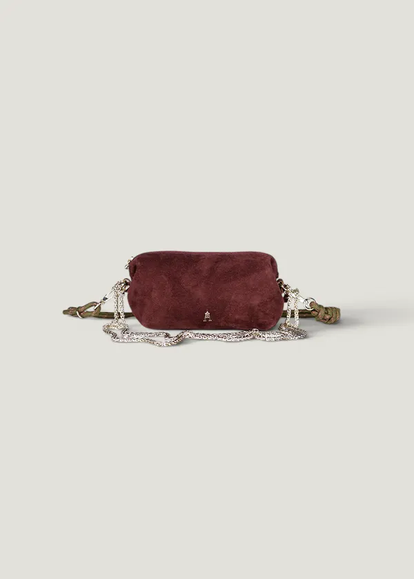 Sac à main en suède | bordeaux "nuage - suede burgundy", Craie Studio