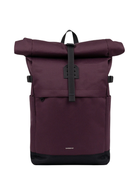 Sac à dos 23l en matière recyclée | bordeaux "icon rolltop backpack m - cabernet" - Sandqvist