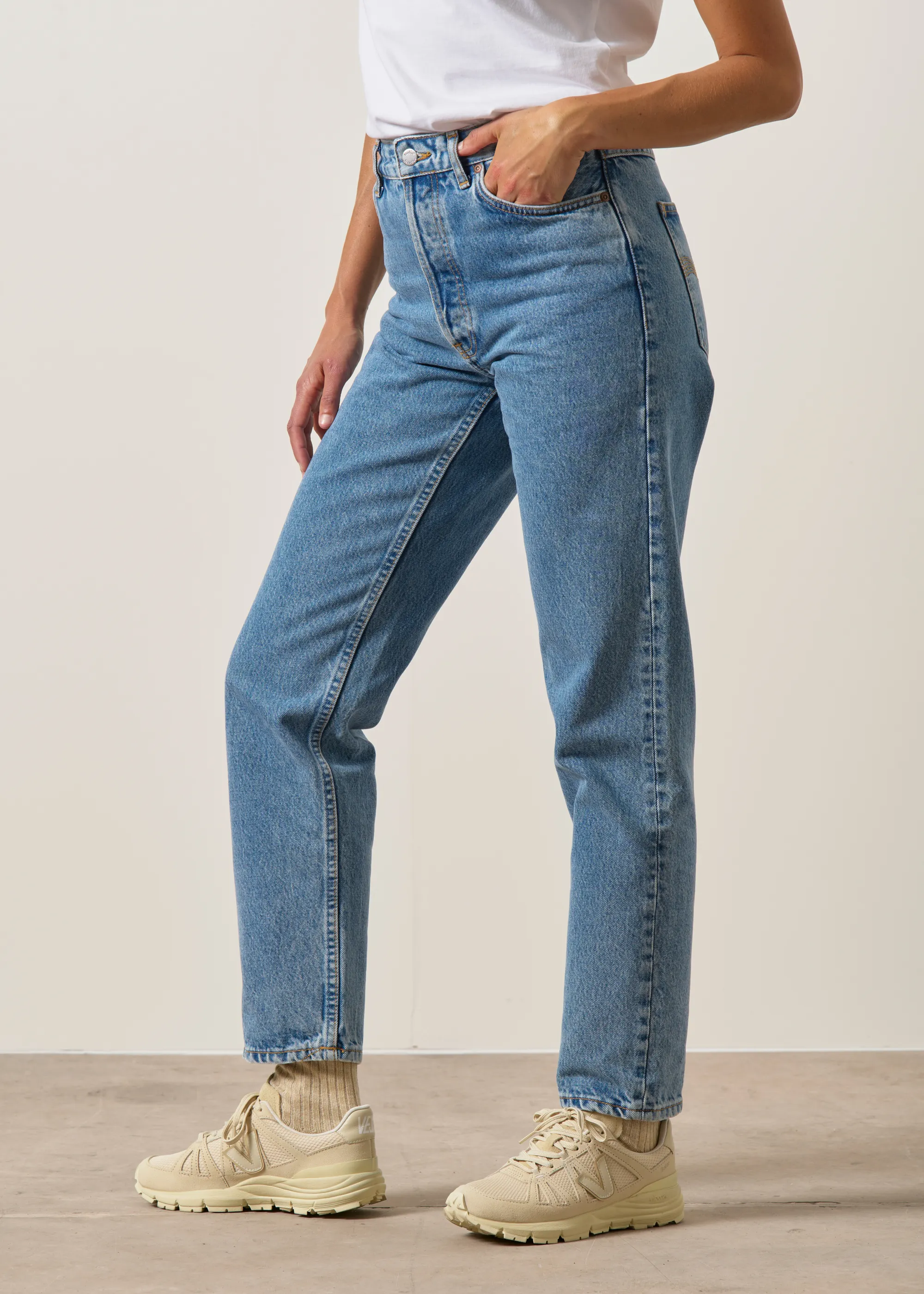 Jean mom en coton bio | bleu "breezy britt casual blue", Nudie Jeans, photo 5