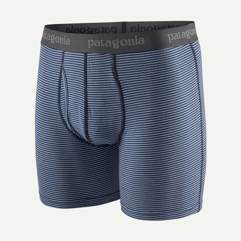 Boxer long en tencel | marine rayé 