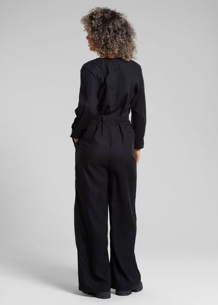 Langer Jumpsuit aus Tencel | Schwarz "wrap jumpsuit farsta black", Dedicated, Foto 4