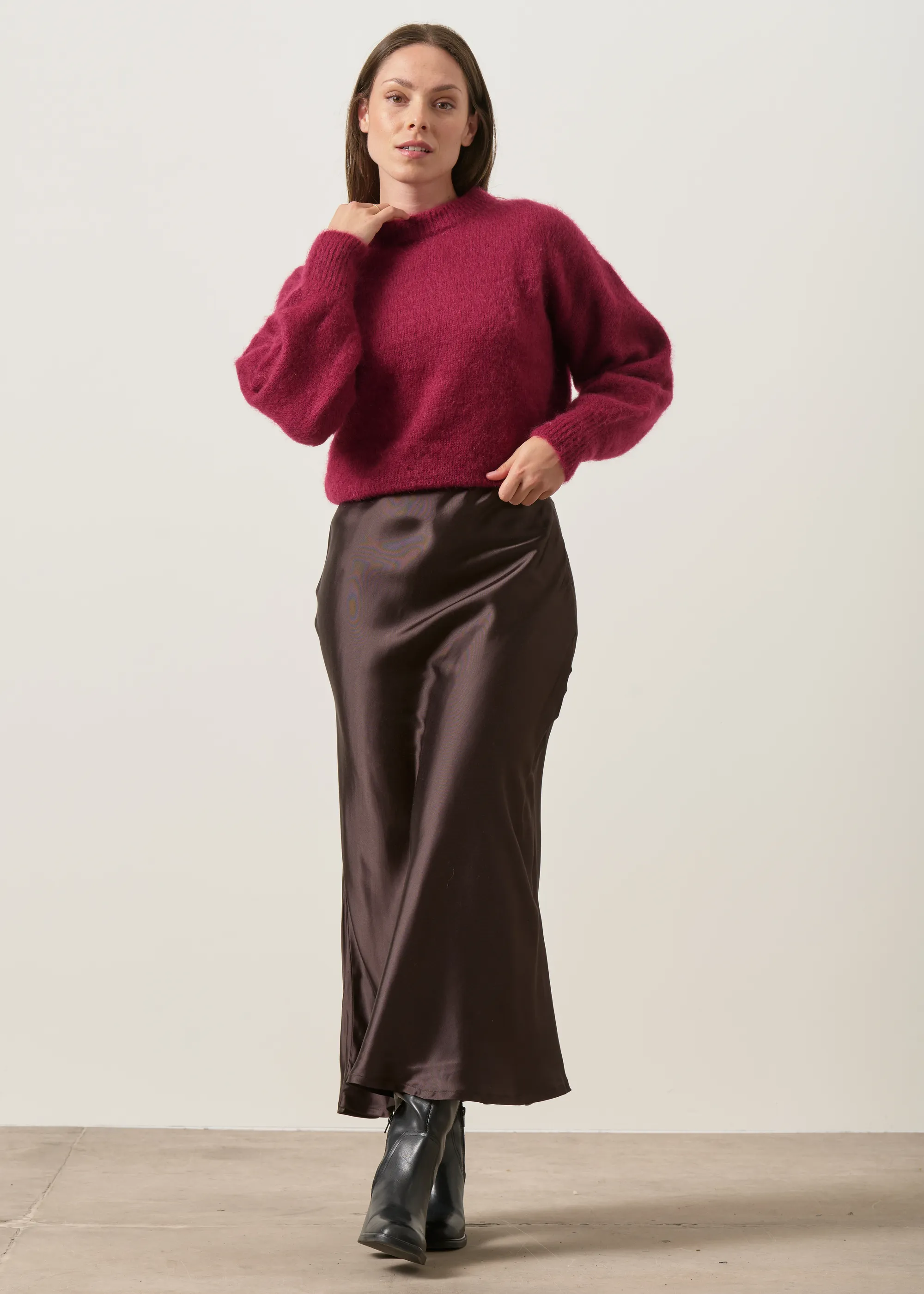 Pull en mohair certifié | aubergine "sérena", WeDressFair, photo 7