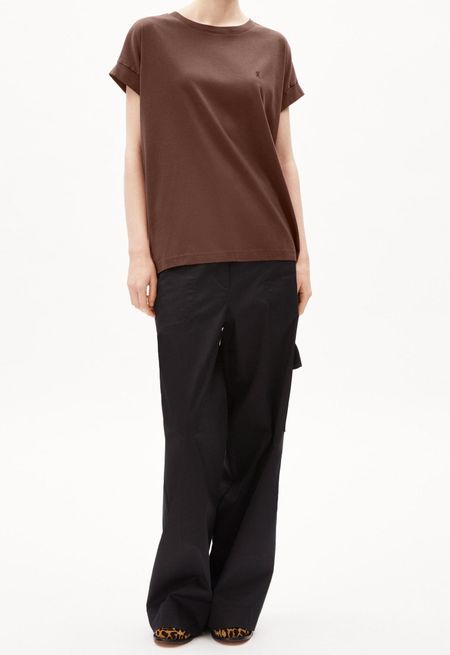 T-shirt en coton bio | marron "idaara deep brown", Armedangels, photo 4