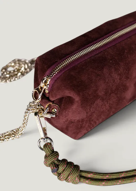 Sac à main en suède | bordeaux "nuage - suede burgundy", Craie Studio, photo 4