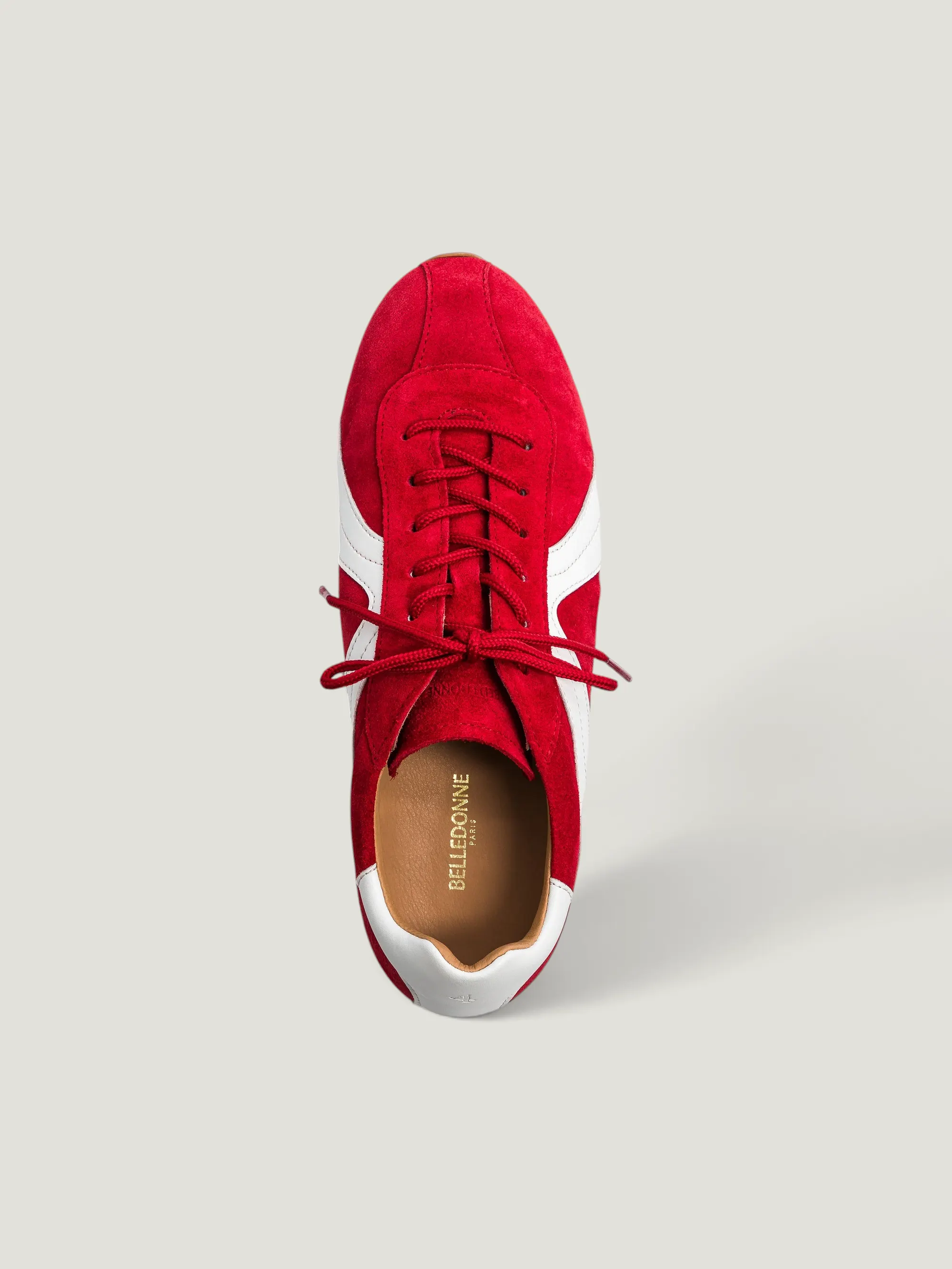 Baskets en cuir certifié | rouge "B4", Belledonne Paris, photo 3