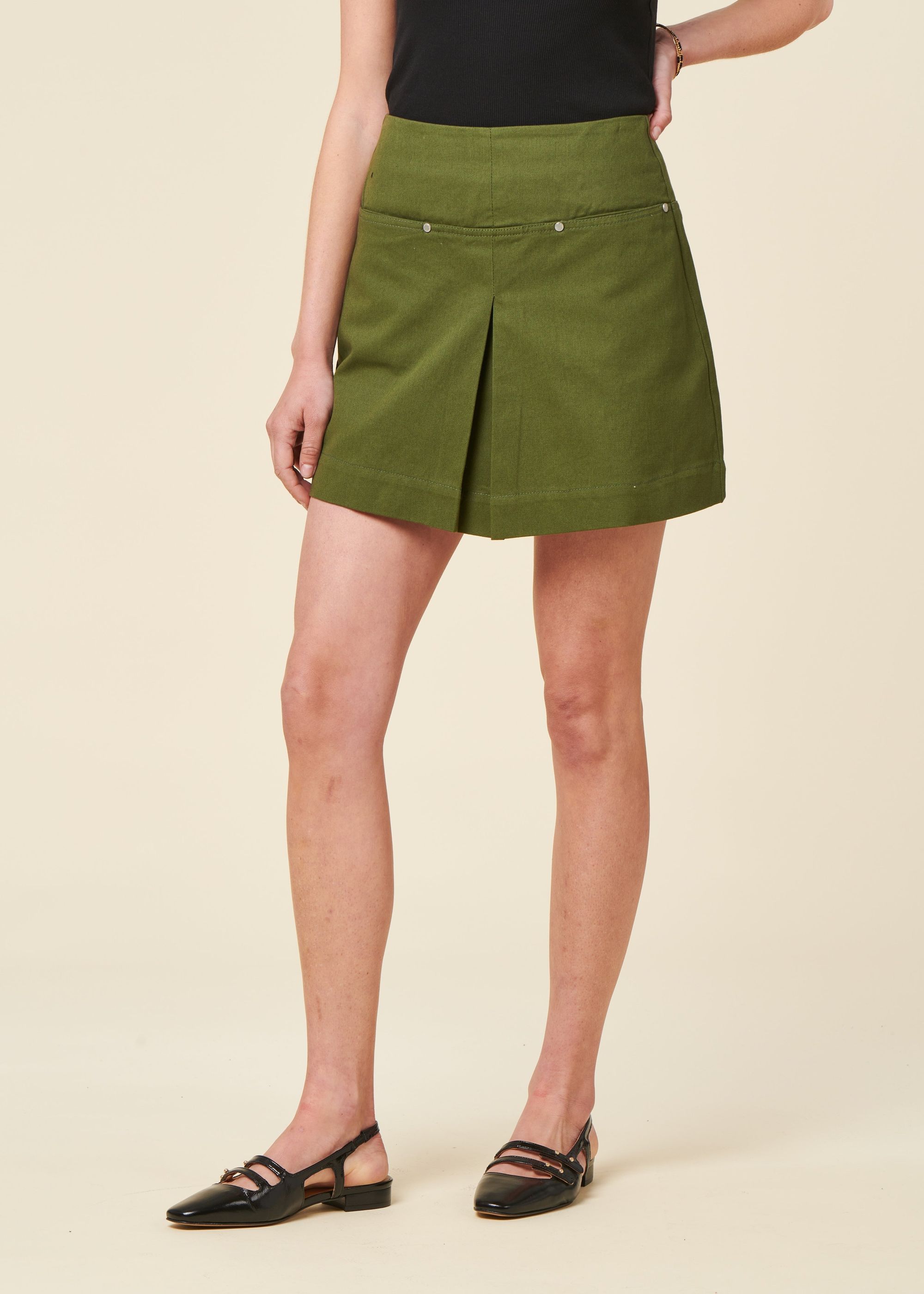 Jupe en coton bio | vert "kentia mabel skirt - green", Thinking Mu, photo 2