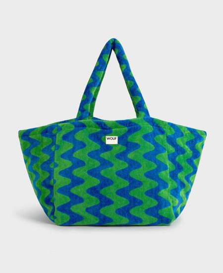 Sac cabas | bleu et vert "Goa large tote bag - multicolor" - Wouf