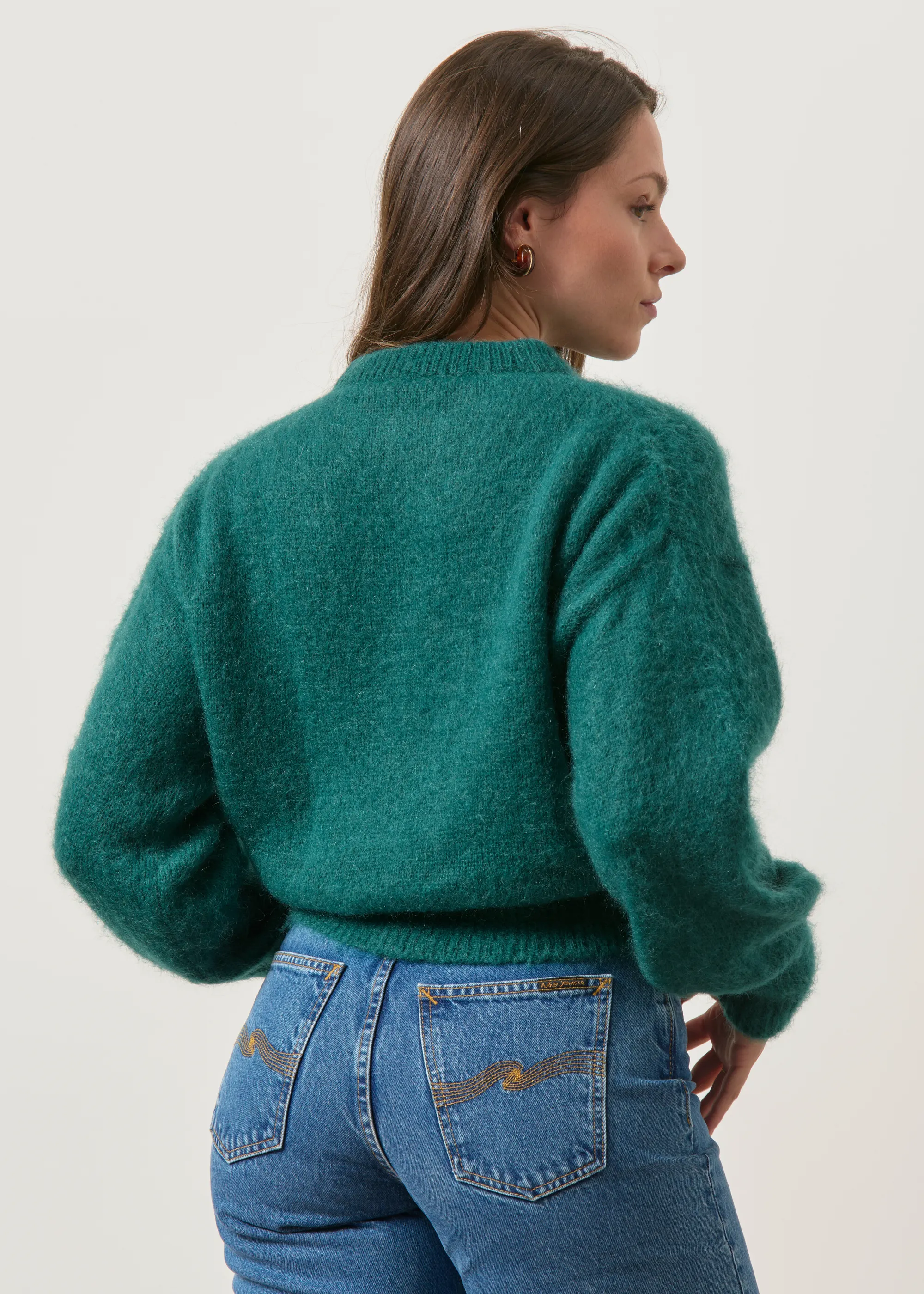 Pull en mohair certifié | vert émeraude "sérena", WeDressFair, photo 3