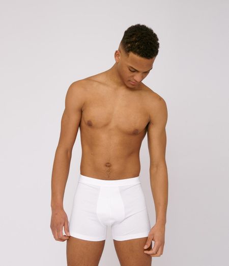 Pack 2 boxers unis en coton bio | blanc "white"