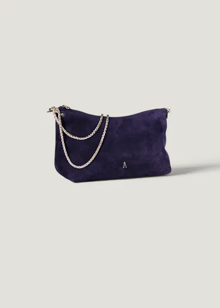 Sac à main en suède | bleu "mallow - suede marine", Craie Studio, photo 2