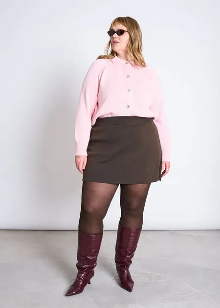 Jupe en coton bio | marron "vando - mud", Jan'n June
