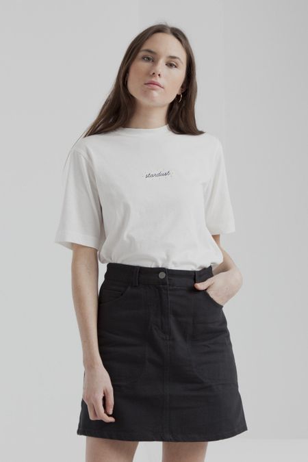T-shirt blanc en coton bio - stardust, Thinking Mu, photo 4