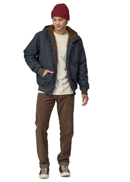 Manteau en matières recyclées | marine "m's lined isthmus hoody - smolder blue", Patagonia, photo 3