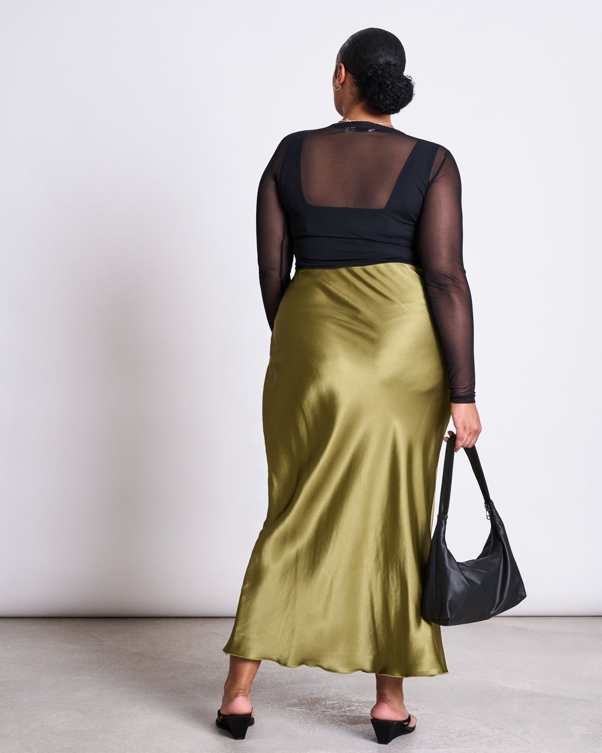 Jupe en viscose écologique | vert "serin - woody olive", Jan'n June, photo 3