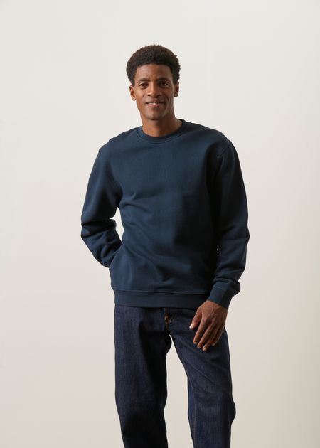 Sweat oversize en coton bio | bleu marine - WeDressFair