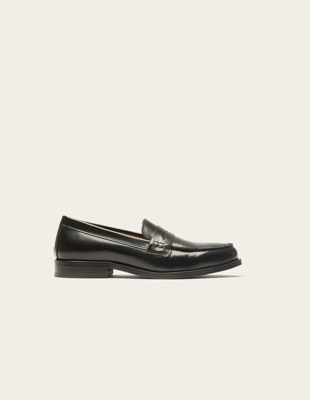 Mocassins en cuir certifié | cuir box noir "Fanny", Odaje ex M.Moustache, photo 1