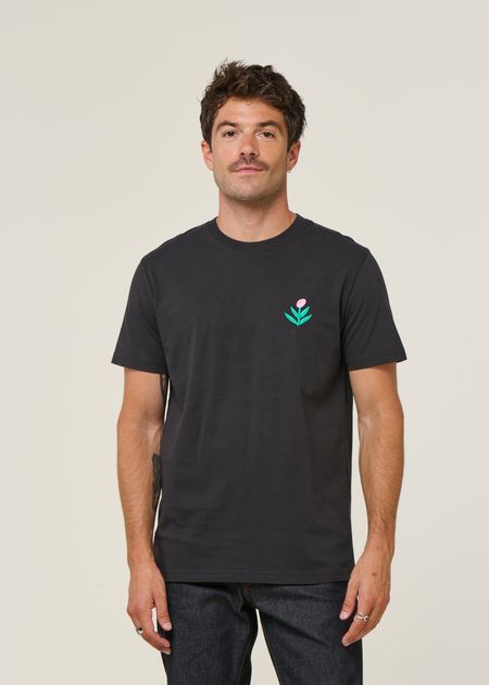 T-shirt en coton bio | noir "belle saison noir carbone - carbon black", Olow, photo 2