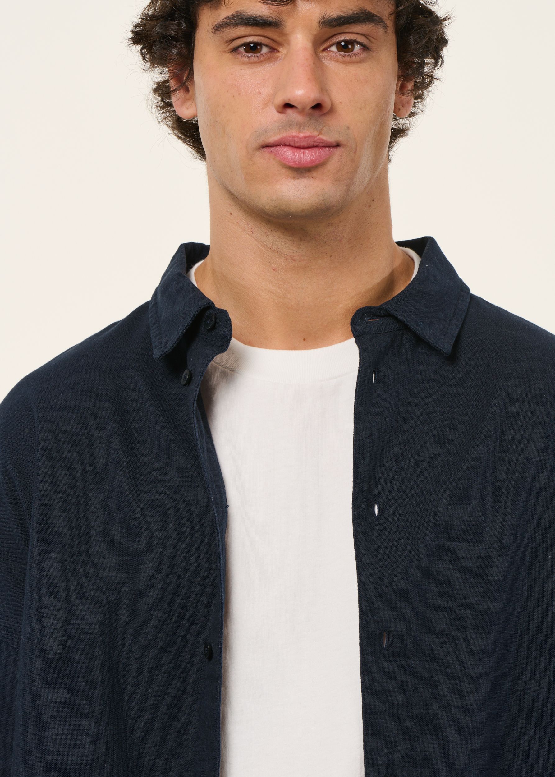 Hemd aus Bio-Baumwolle | Marineblau "navy jim shirt - blue", Thinking Mu, Foto 2