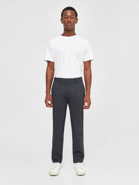 Pantalon droit en coton bio | gris "chuck regular flannel chino pants gray pinstripe"