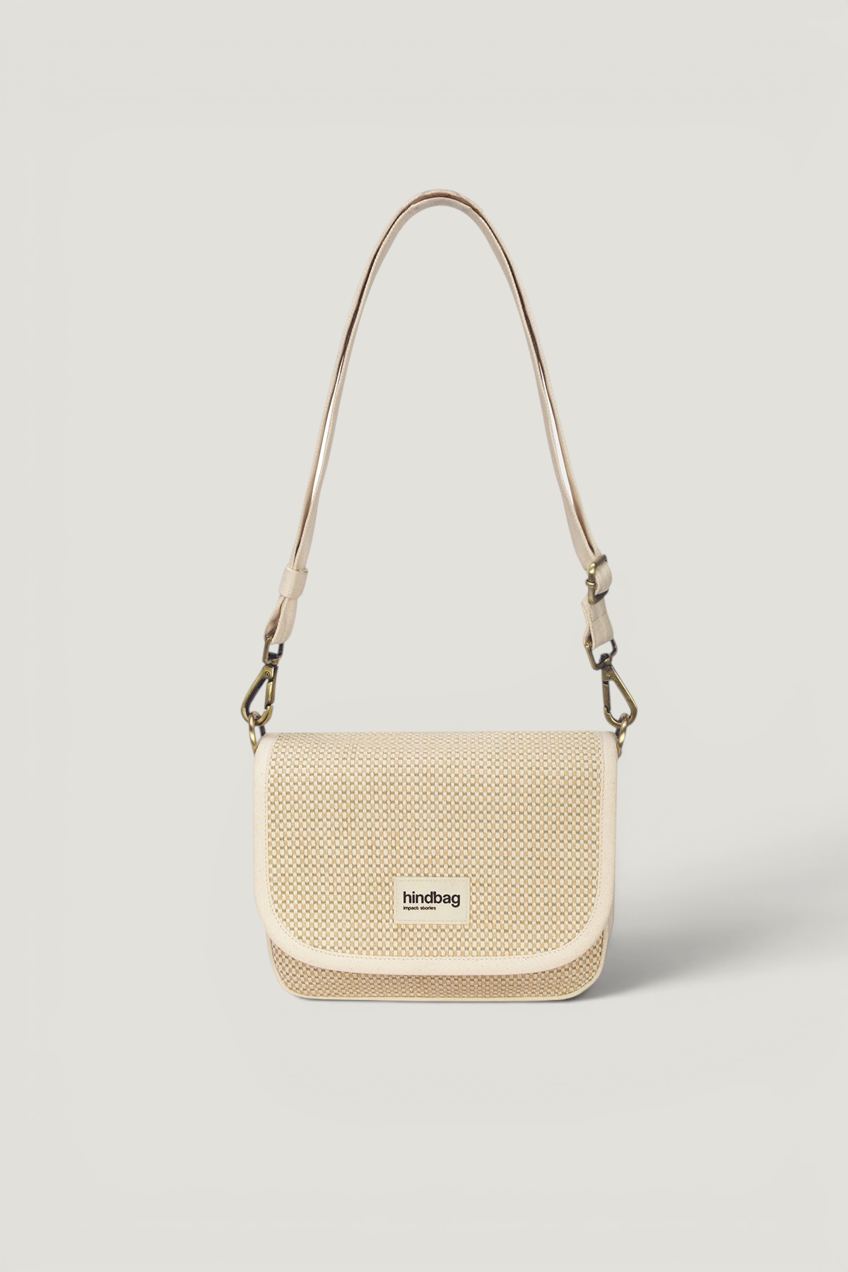 Sac bandoulière en coton bio | tressage nude "margault tressage nude", Hindbag, photo 1