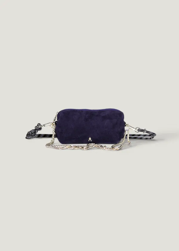 Sac à main en suède | bleu "nuage - suede marine", Craie Studio