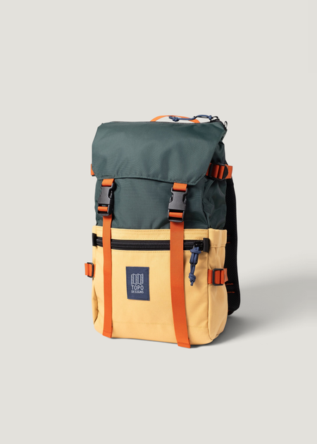 Rucksack 20L aus recyceltem Nylon | Grün und Gelb "Rover pack classic 20l - forest / goldenrod", Topo Designs, Foto 3