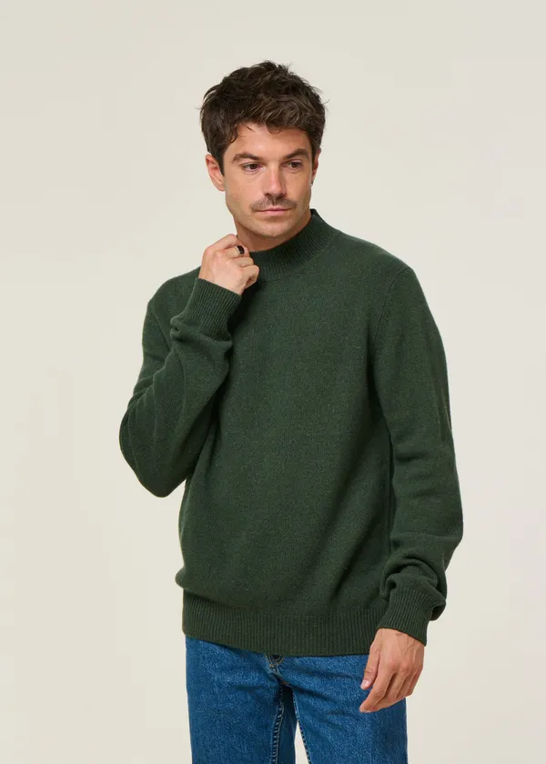 Pull en cachemire recyclé | vert "clemente - verde muschio", Rifò
