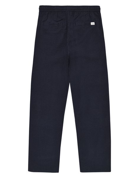 Pantalon droit seersucker en coton bio| marine "Fig organic cotton seersucker pant - night sky", Knowledge Cotton Apparel, photo 4