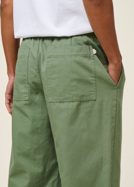 Pantalon large en coton bio | wide pant organic cotton | vert  "leaf green" - Rotholz