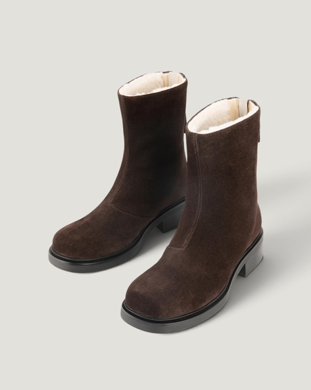 Bottines en cuir daim doublées | marron "Karlie", Vagabond, photo 2
