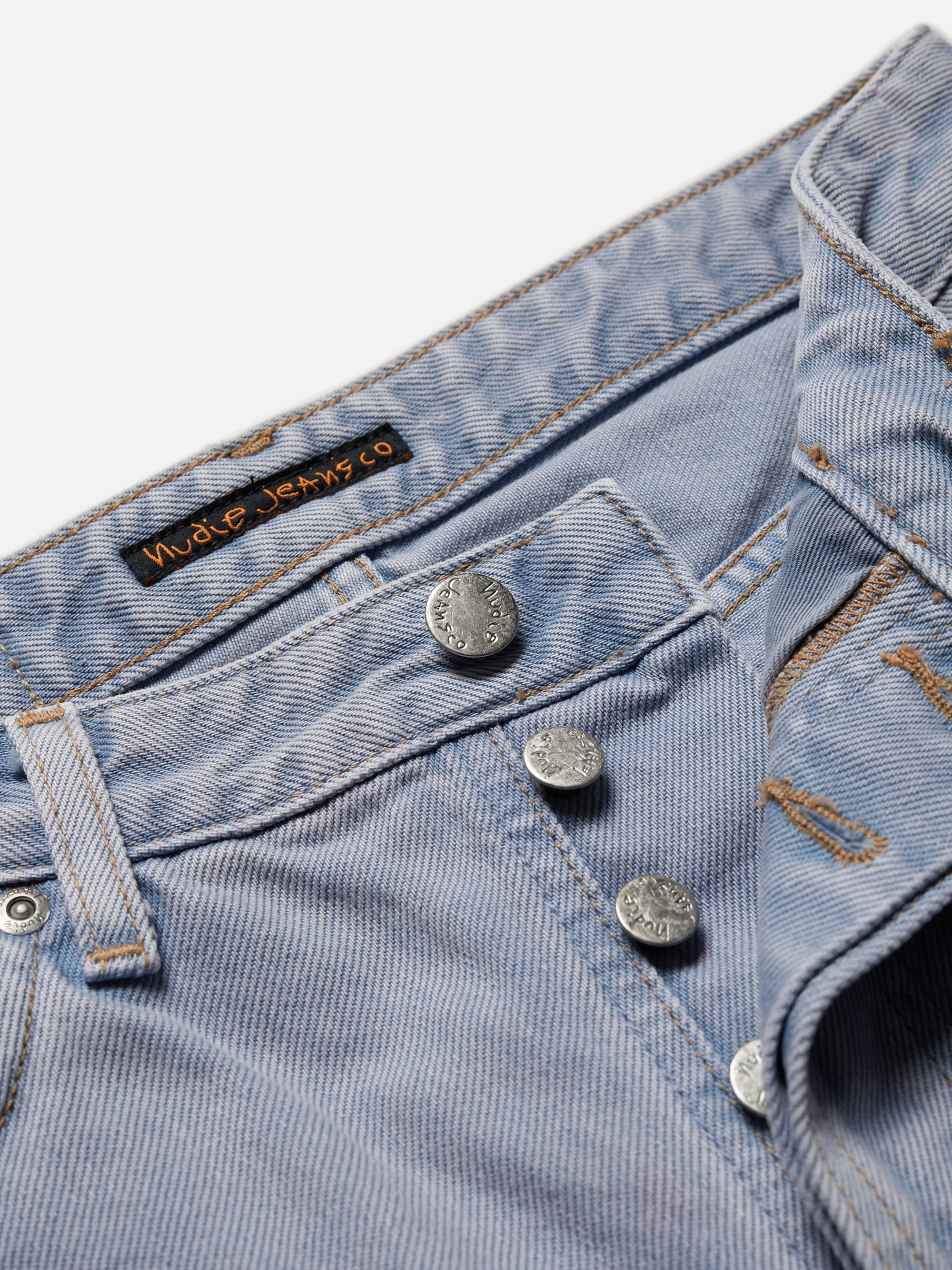 Jeans mit geradem Schnitt in Washed-Violett aus Bio-Baumwolle - lofty lo purple mist, Nudie Jeans, Foto 4