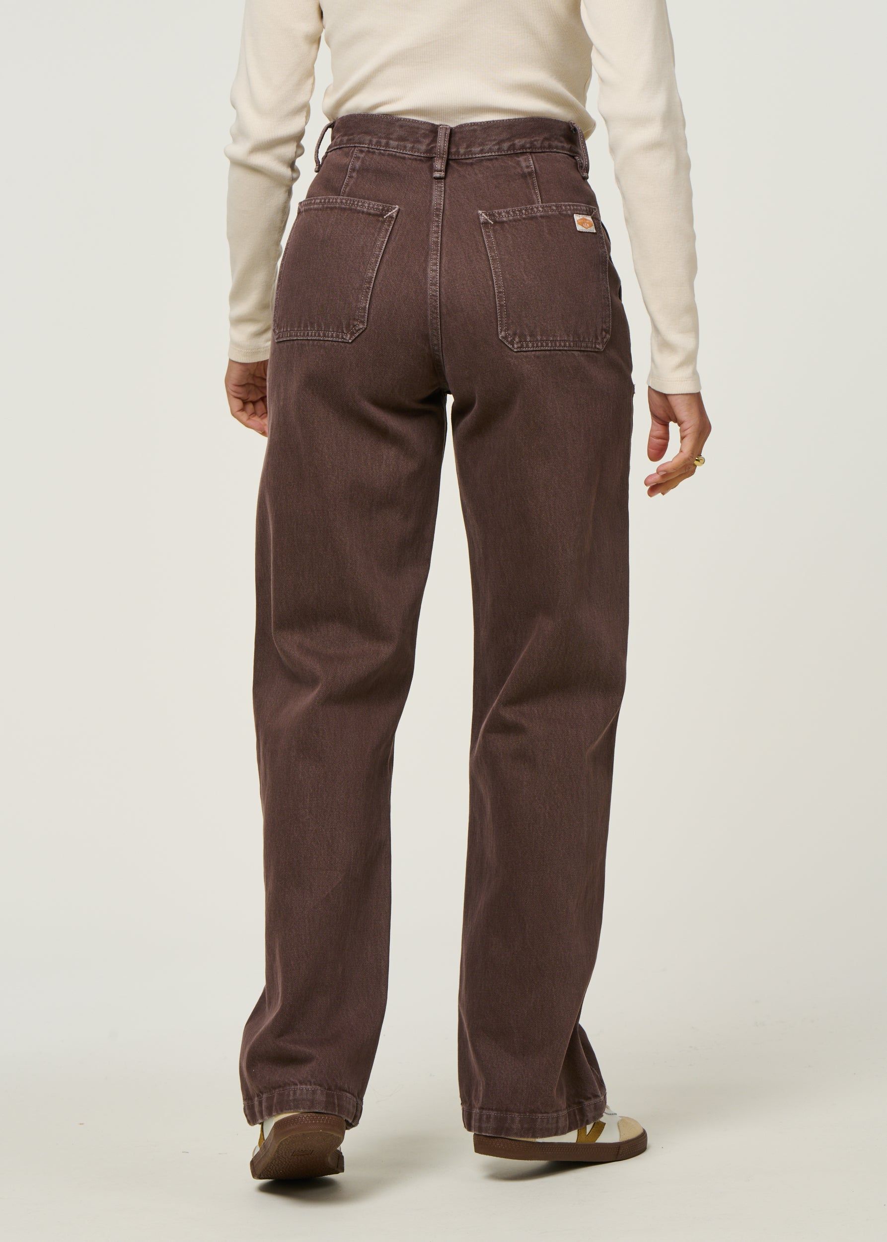 Weite gerade Jeans aus Bio-Baumwolle | Braun "asta workwear pants", Nudie Jeans, Foto 3