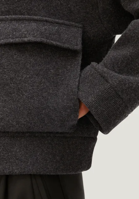 Veste en coton et laine bio | gris "cotton-wool knit jacket - steel melange", Armedangels, photo 6