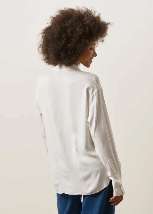 Blouse en viscose ecovero | blanc "larisaana longsleeve - off white", Armedangels