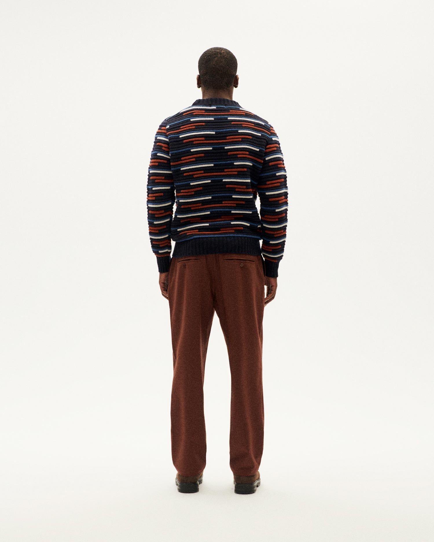 Pullover aus zertifizierter Wolle | mehrfarbig "stripe multicolor guiu knitted sweater - multicolor", Thinking Mu, Foto 4