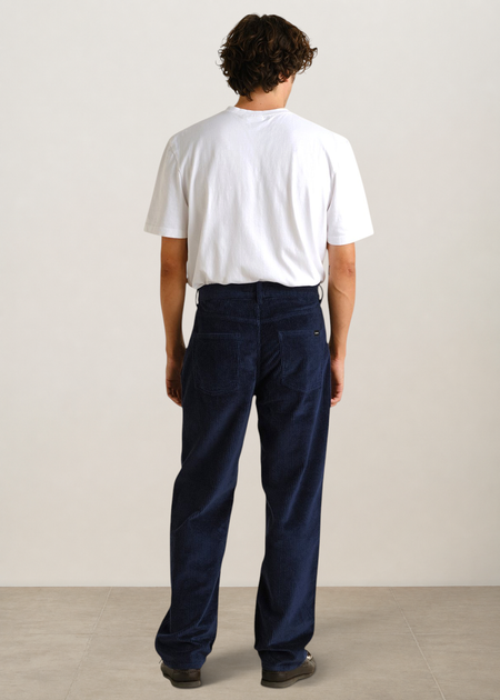Gerade Cordhose aus Bio-Baumwolle | Blau "Pants hamburg corduroy navy - black iris", Dedicated, Foto 3