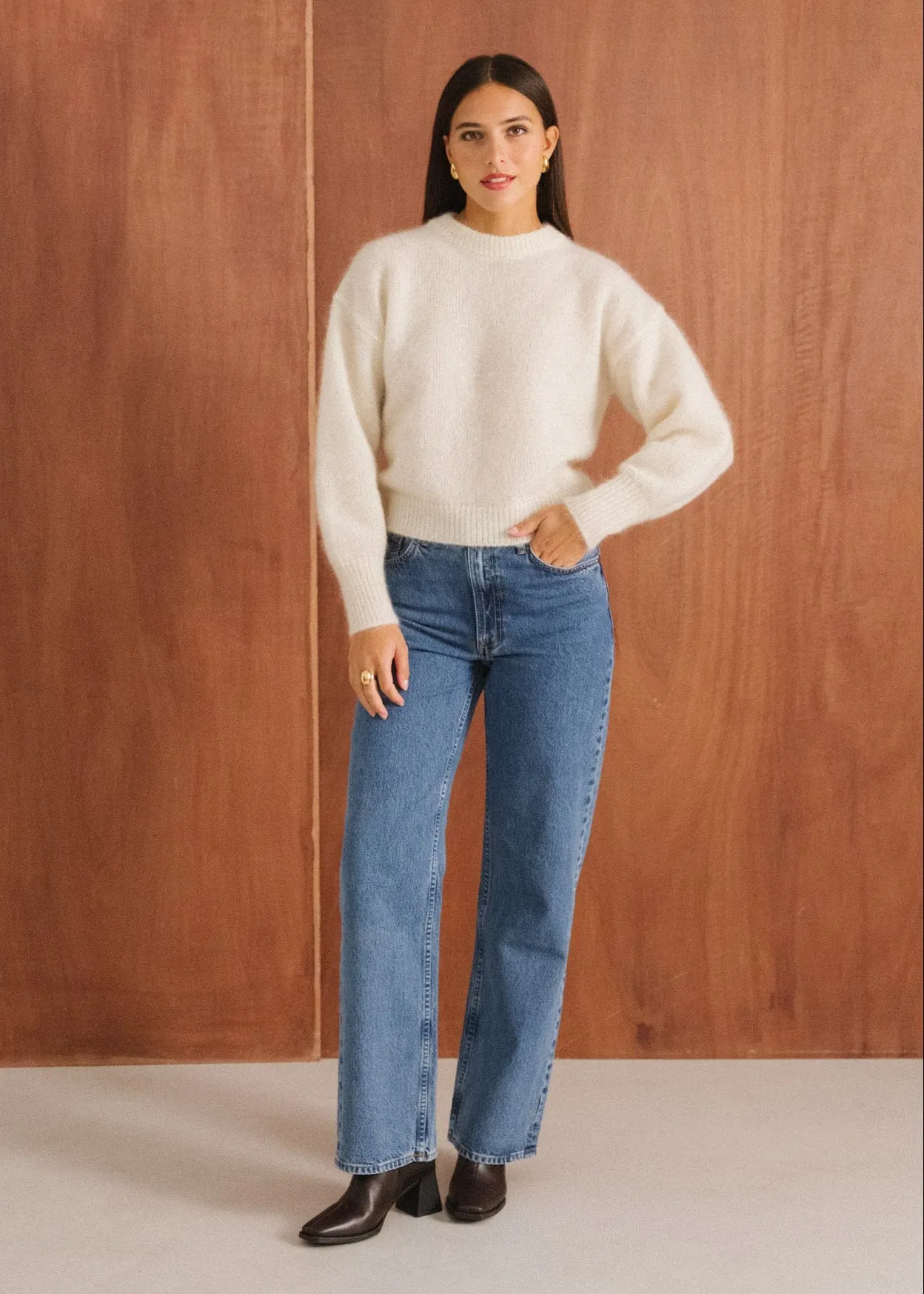 Pull en mohair certifié |  écru "séréna", Bonjour Demain, photo 6