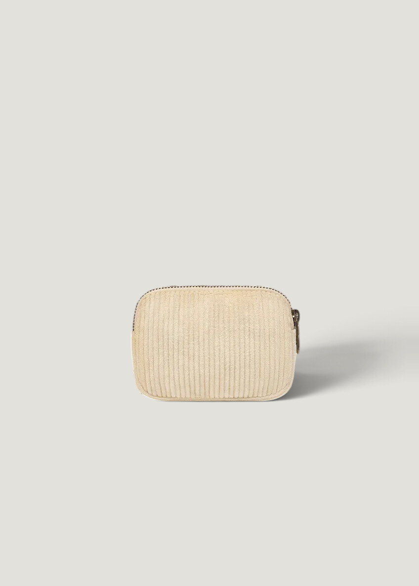 Portemonnaie aus Bio-Baumwolle | Beige "porte-monnaie en coton bio lili velours beige", Hindbag, Foto 2
