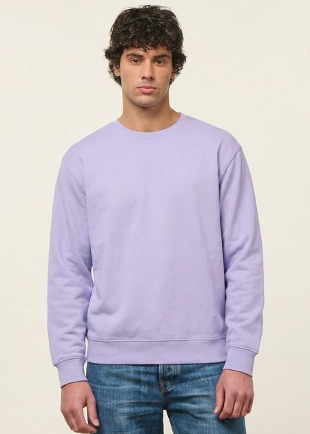 Sweat oversize en coton bio | lilas