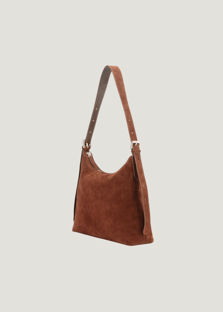 Sac à main en cuir suède certifié | marron "Bari chestnut", Vagabond, photo 3