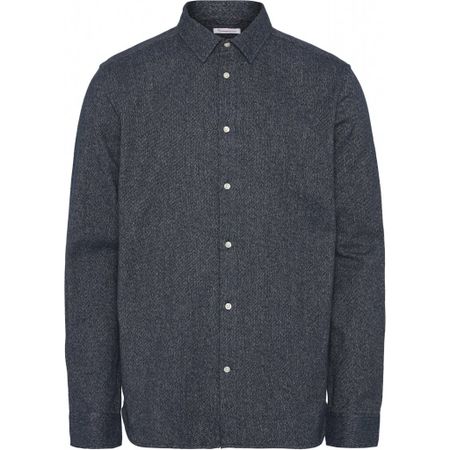 Chemise marine chiné en coton bio - larch