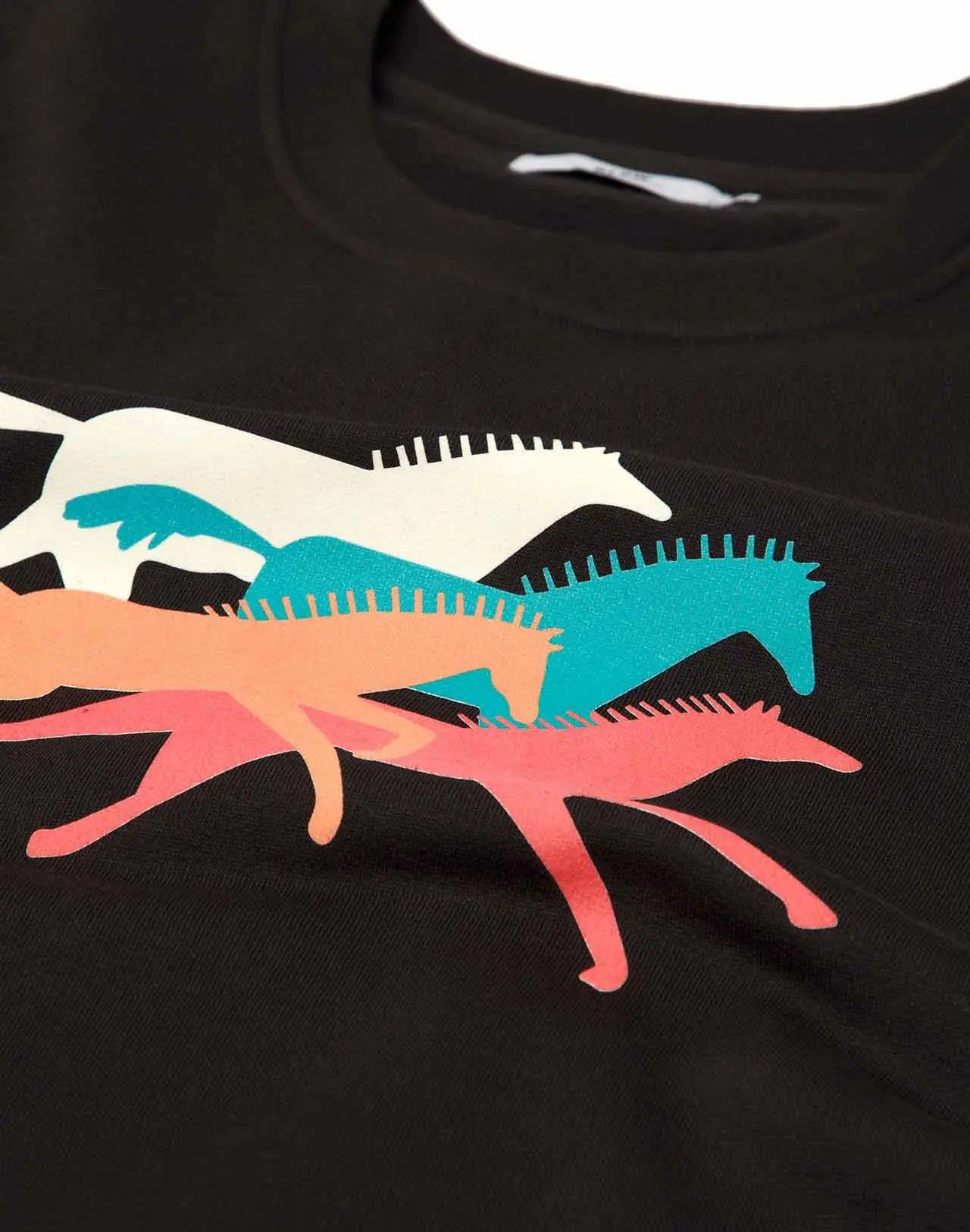 Bedrucktes Sweatshirt aus Bio-Baumwolle | Schwarz "mustang noir carbone", Olow, Foto 5