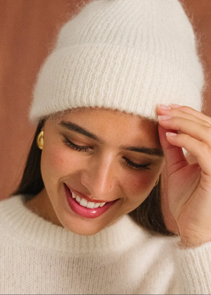 Bonnet en mohair certifié | écru "nina", Bonjour Demain, photo 2