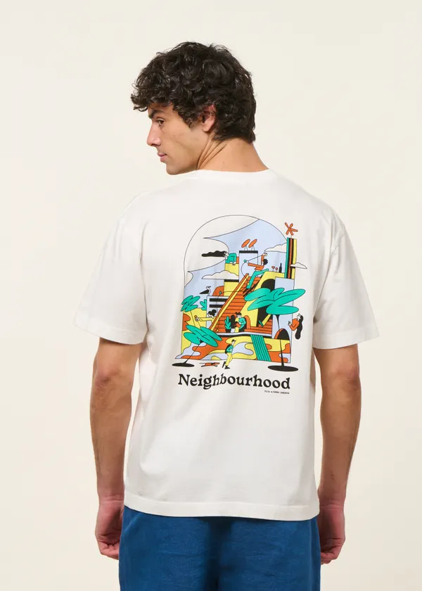 T-shirt en coton bio | blanc "neighbourhood", Olow