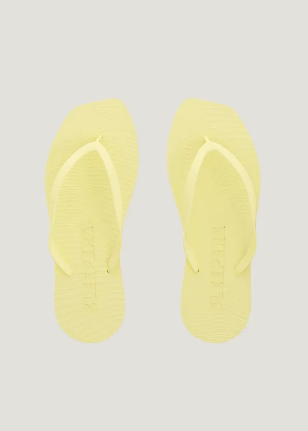 Tongs en caoutchouc naturel | jaune "tapered mellow yellow", Sleepers